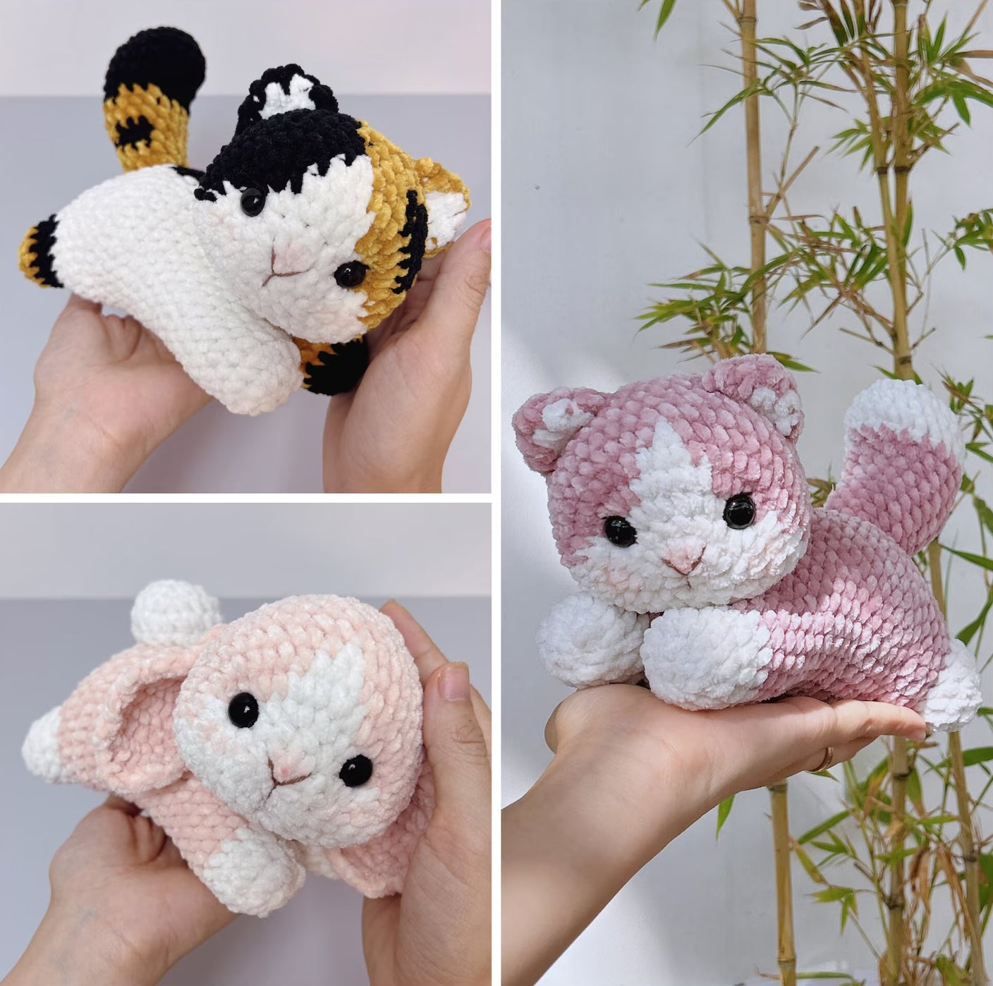 Crochet Cat and Bunny Pattern Bundle Sweetie Fluffy (PDF Pattern)